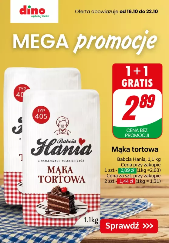 Dino - gazetka promocyjna MEGA promocje! od środy 16.10 do wtorku 22.10