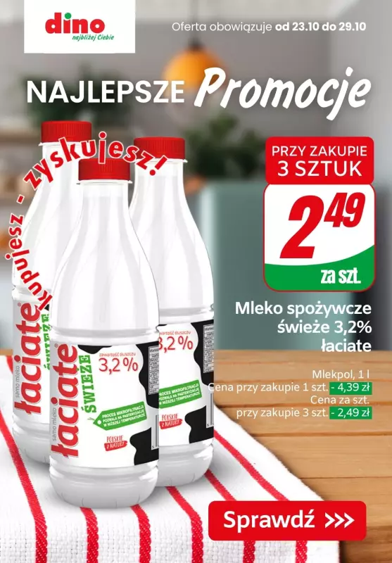 Dino - gazetka promocyjna Najlepsze PROMOCJE od środy 23.10 do wtorku 29.10