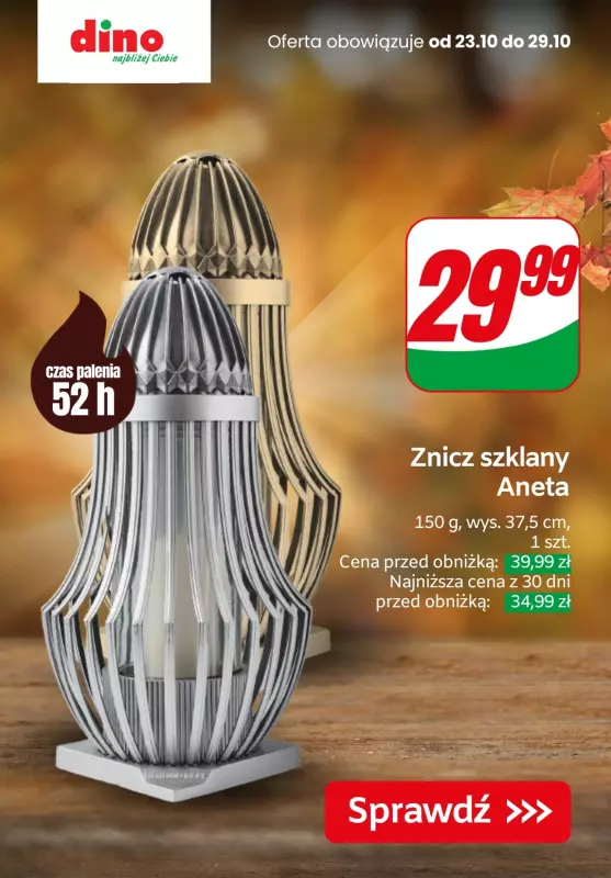 Dino - gazetka promocyjna Oferty na znicze i wkłady od czwartku 24.10 do wtorku 29.10 - strona 5