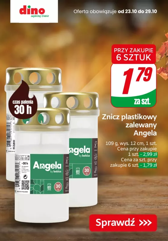 Dino - gazetka promocyjna Oferty na znicze i wkłady od czwartku 24.10 do wtorku 29.10 - strona 8