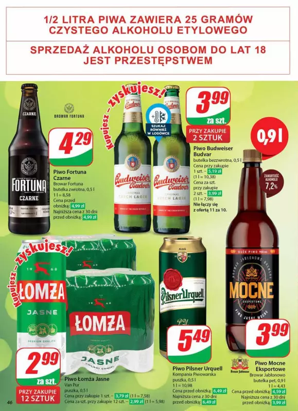 Dino - gazetka promocyjna Gazetka od środy 30.10 do wtorku 05.11 - strona 46