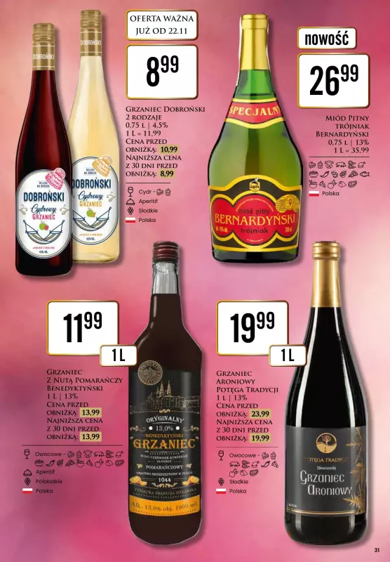 Dino - gazetka promocyjna Katalog alkoholowy  do poniedziałku 30.12 - strona 31