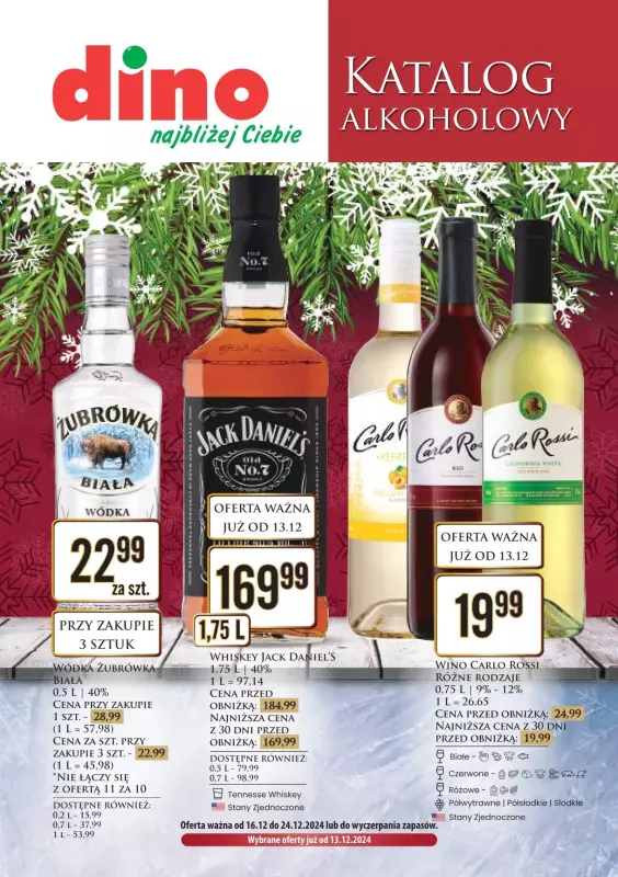 Dino - gazetka promocyjna Katalog alkoholowy  do wtorku 24.12