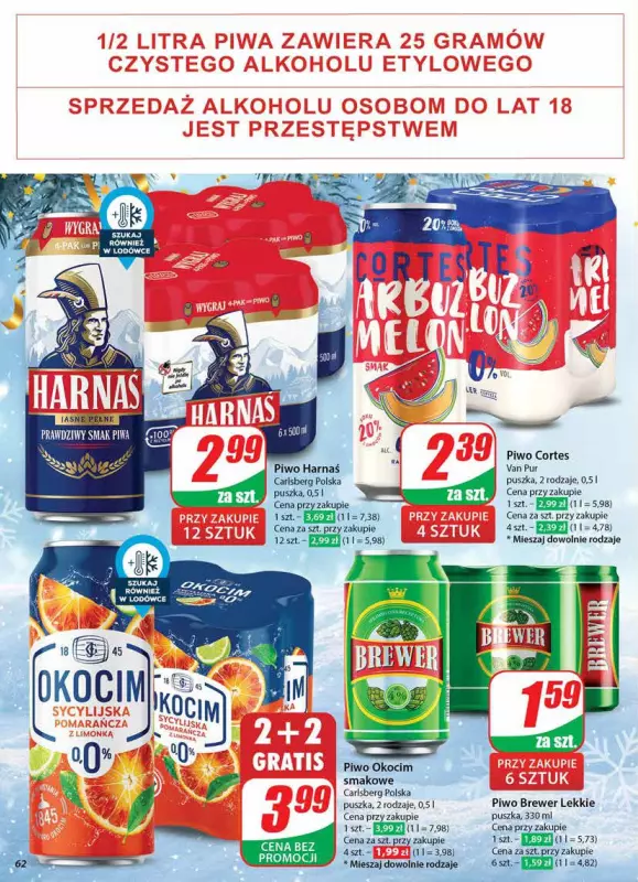 Dino - gazetka promocyjna Gazetka od piątku 27.12 do wtorku 31.12 - strona 62