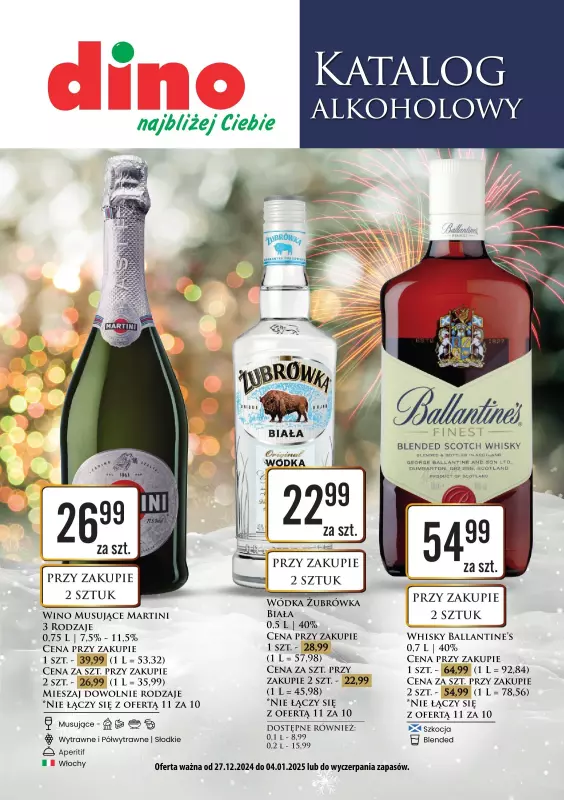 Dino - gazetka promocyjna Katalog alkoholowy od piątku 27.12 do soboty 04.01