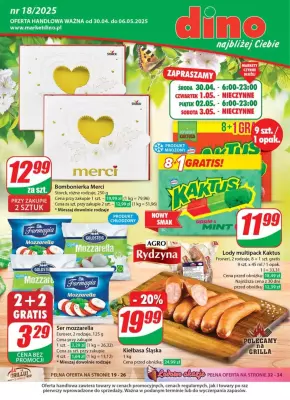Dino - gazetka promocyjna Gazetka od środy 30.04 do wtorku 06.05