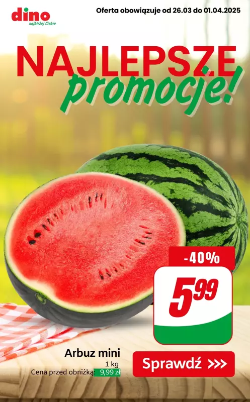 Dino - gazetka promocyjna Najlepsze PROMOCJE od środy 07.05 do wtorku 13.05