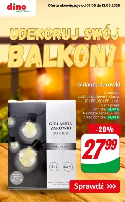 Dino - gazetka promocyjna Udekoruj swój balkon! od czwartku 08.05 do wtorku 13.05