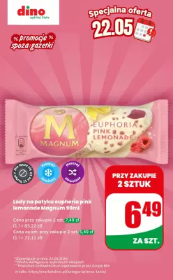 Dino - gazetka promocyjna Lody - oferta na 22.05 | Promocje spoza gazetki od czwartku 22.05 do czwartku 22.05