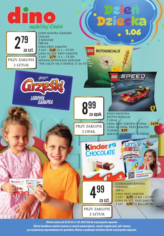Dino - gazetka promocyjna Dzień Dziecka od poniedziałku 26.05 do soboty 31.05