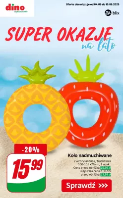Dino - gazetka promocyjna Przygotuj się na lato - SUPER OKAZJE od czwartku 05.06 do wtorku 10.06