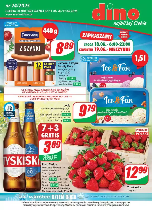 Dino - gazetka promocyjna Gazetka od środy 11.06 do wtorku 17.06