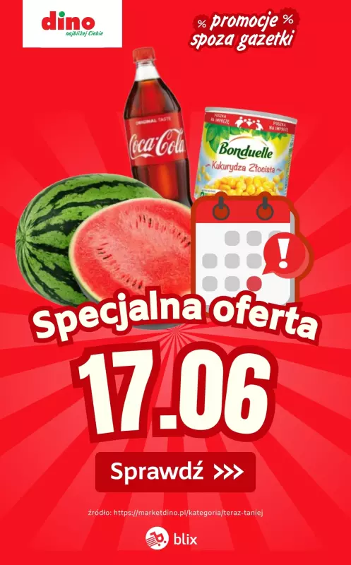 Dino - gazetka promocyjna Specjalna oferta na 17.06.2025 - promocje spoza gazetki od wtorku 17.06 do wtorku 17.06
