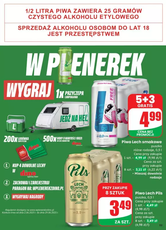 Dino - gazetka promocyjna Gazetka od środy 18.06 do wtorku 24.06 - strona 53