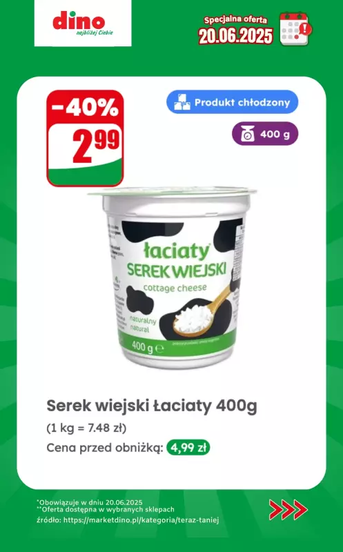 Dino - gazetka promocyjna Specjalna oferta na 20.06.2025 - promocje spoza gazetki od piątku 20.06 do piątku 20.06 - strona 8