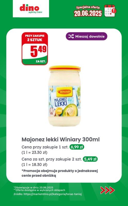 Dino - gazetka promocyjna Specjalna oferta na 20.06.2025 - promocje spoza gazetki od piątku 20.06 do piątku 20.06 - strona 5