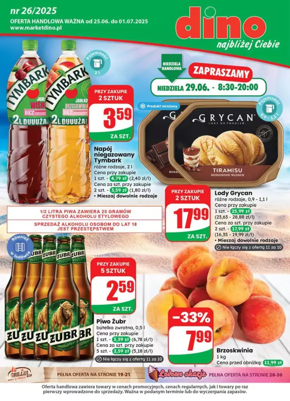 Dino - gazetka promocyjna Gazetka od środy 25.06 do wtorku 01.07