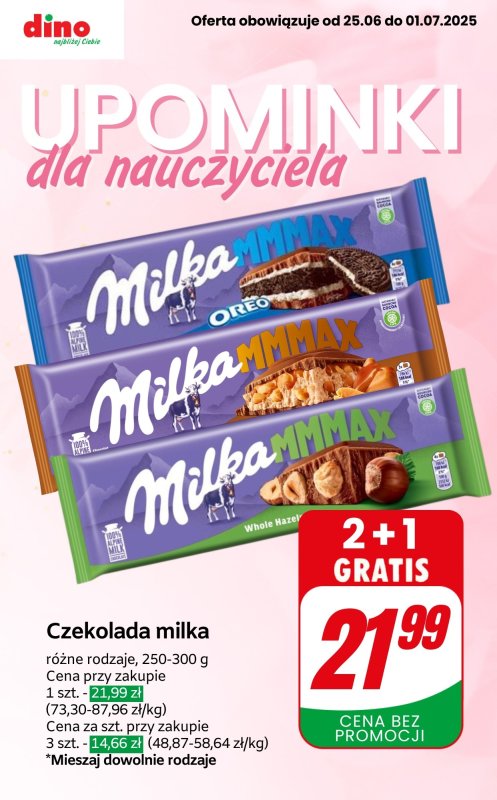 Dino - gazetka promocyjna Upominki dla nauczyciela od środy 25.06 do wtorku 01.07