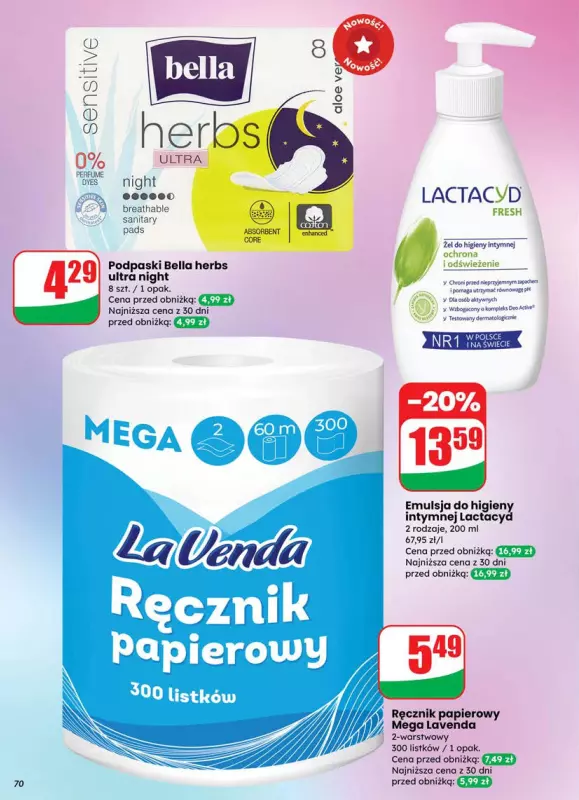 Dino - gazetka promocyjna Gazetka od środy 02.07 do wtorku 08.07 - strona 70
