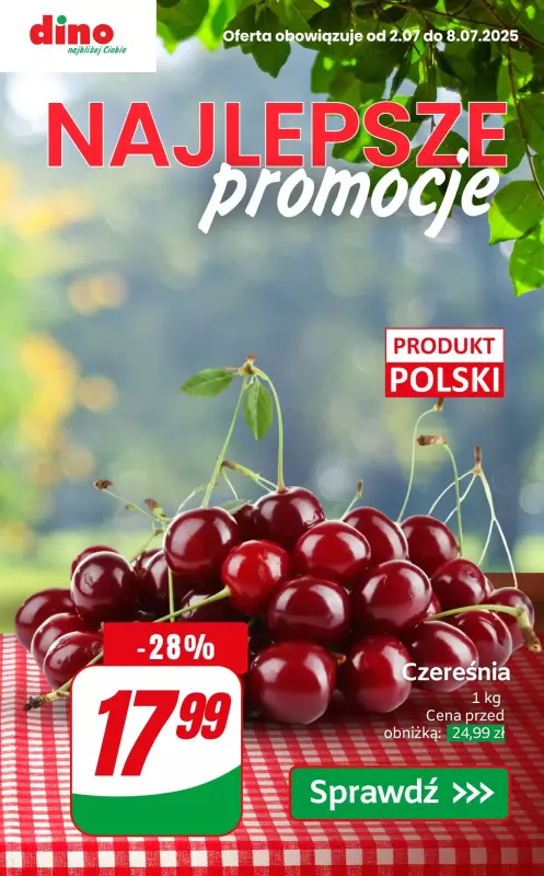Dino - gazetka promocyjna Najlepsze PROMOCJE! od środy 02.07 do wtorku 08.07
