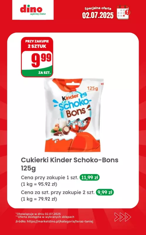 Dino - gazetka promocyjna Specjalna oferta na 02.07.2025 - promocje spoza gazetki od środy 02.07 do środy 02.07 - strona 8