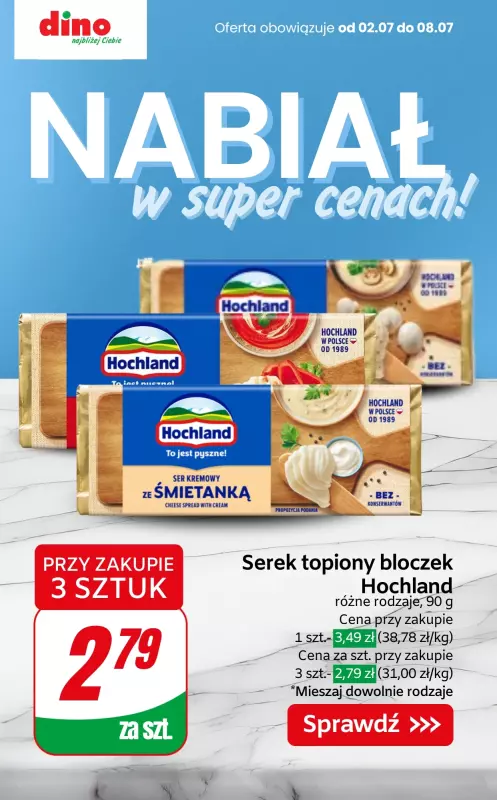 Dino - gazetka promocyjna Nabiał w SUPER cenach!  