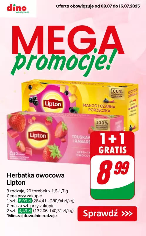 Dino - gazetka promocyjna MEGA promocje! od środy 09.07 do wtorku 15.07