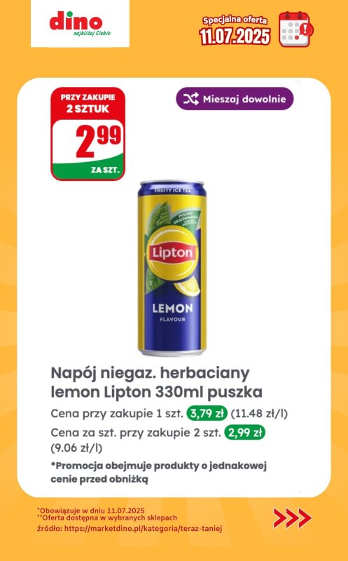 Dino - gazetka promocyjna Specjalna oferta na 11.07.2025 - promocje spoza gazetki od piątku 11.07 do piątku 11.07 - strona 4