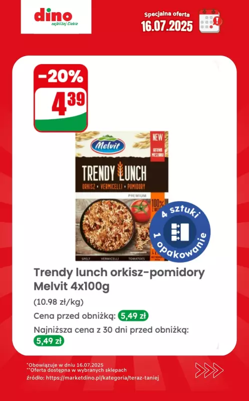 Dino - gazetka promocyjna Specjalna oferta na 16.07.2025 - promocje spoza gazetki od środy 16.07 do środy 16.07 - strona 6