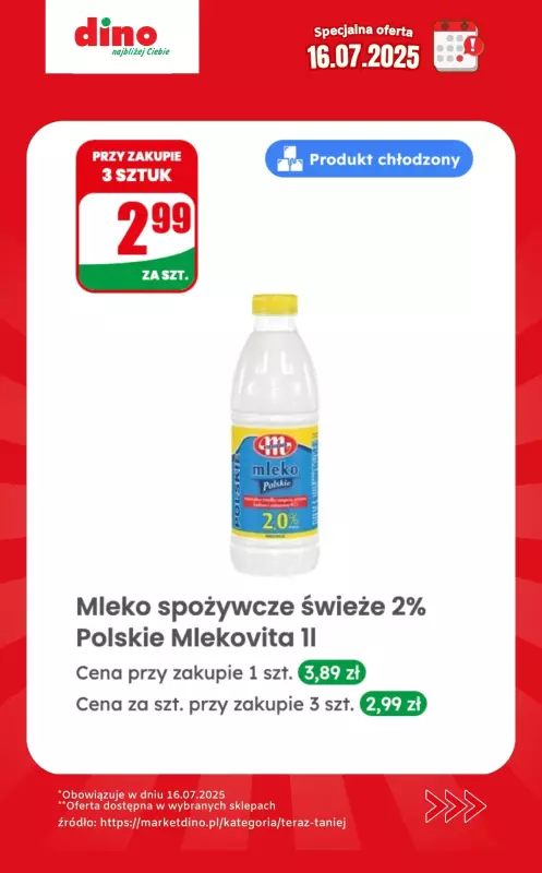 Dino - gazetka promocyjna Specjalna oferta na 16.07.2025 - promocje spoza gazetki od środy 16.07 do środy 16.07 - strona 8