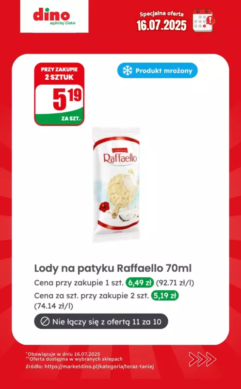 Dino - gazetka promocyjna Specjalna oferta na 16.07.2025 - promocje spoza gazetki od środy 16.07 do środy 16.07 - strona 7