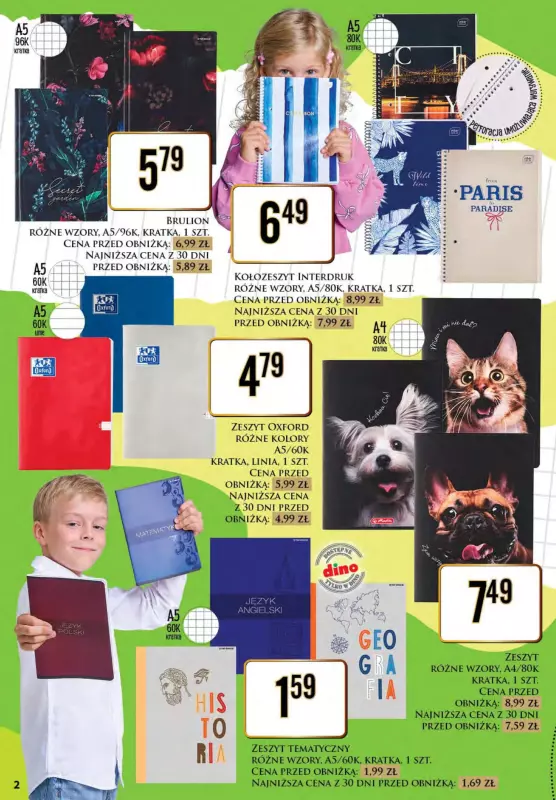 Dino - gazetka promocyjna Gotowi do szkoły od poniedziałku 21.07 do soboty 02.08 - strona 2
