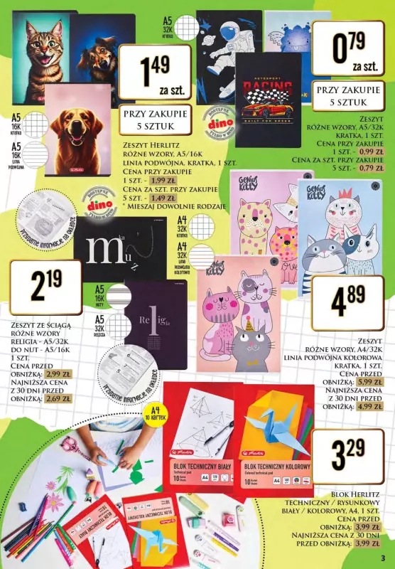 Dino - gazetka promocyjna Gotowi do szkoły od poniedziałku 21.07 do soboty 02.08 - strona 3