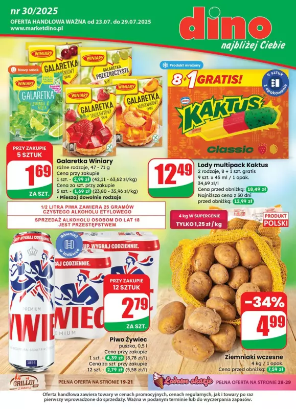 Dino - gazetka promocyjna Gazetka od środy 23.07 do wtorku 29.07