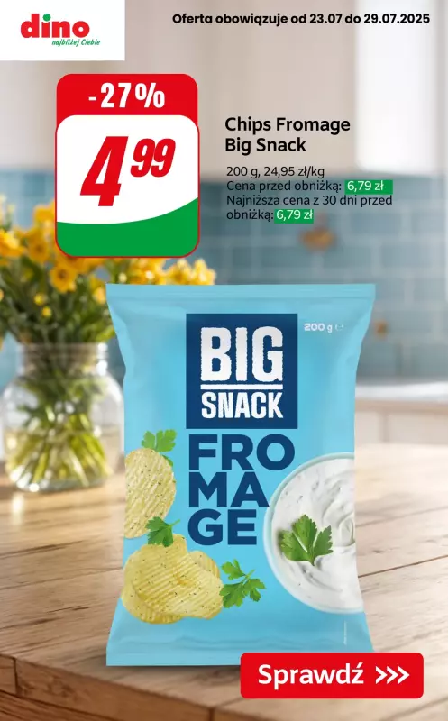 Dino - gazetka promocyjna SUPER OFERTY na przekąski! od czwartku 24.07 do wtorku 29.07 - strona 9