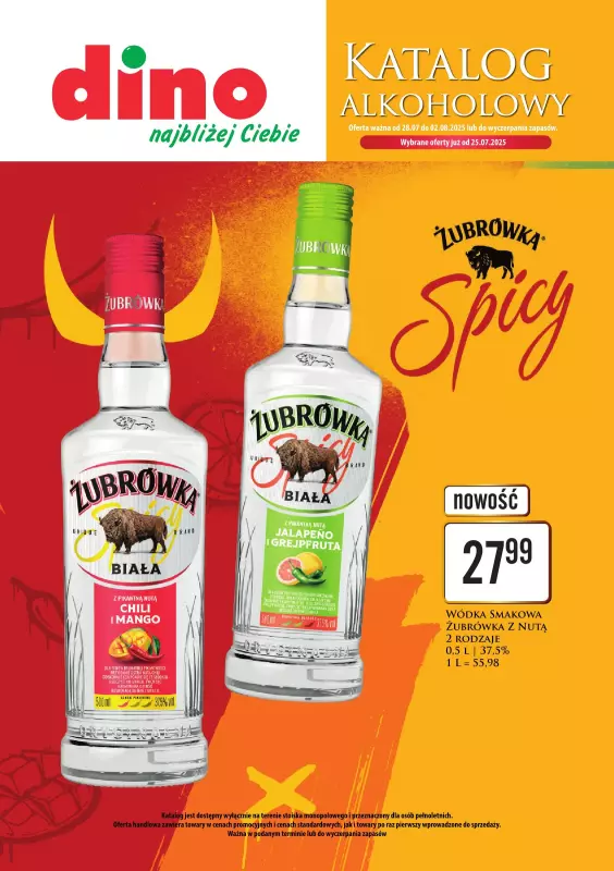 Dino - gazetka promocyjna Katalog alkoholowy od poniedziałku 28.07 do soboty 02.08
