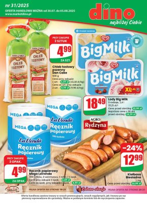 Dino - gazetka promocyjna Gazetka od środy 30.07 do wtorku 05.08
