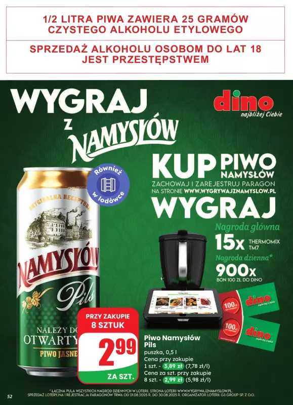 Dino - gazetka promocyjna Gazetka od środy 06.08 do wtorku 12.08 - strona 52