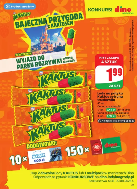 Dino - gazetka promocyjna Gazetka od środy 06.08 do wtorku 12.08 - strona 31
