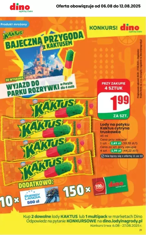 Dino - gazetka promocyjna MEGA promocje! od środy 06.08 do wtorku 12.08 - strona 8