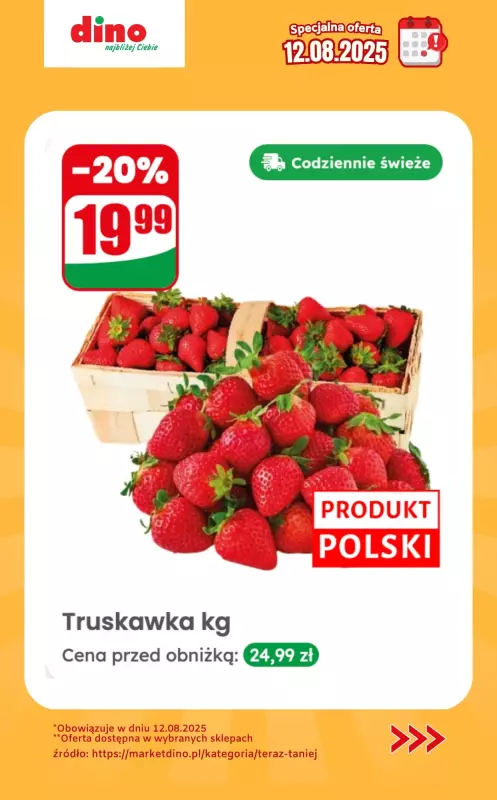 Dino - gazetka promocyjna Specjalna oferta na 12.08.2025 - promocje spoza gazetki od wtorku 12.08 do wtorku 12.08 - strona 2