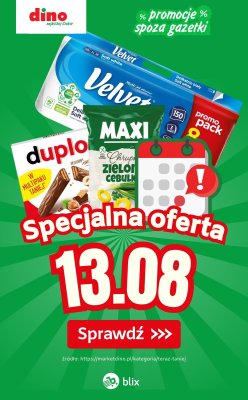 Dino - gazetka promocyjna Specjalna oferta na 13.08.2025 - promocje spoza gazetki od środy 13.08 do środy 13.08