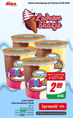 Dino - gazetka promocyjna Lodowe okazje! od czwartku 14.08 do wtorku 19.08