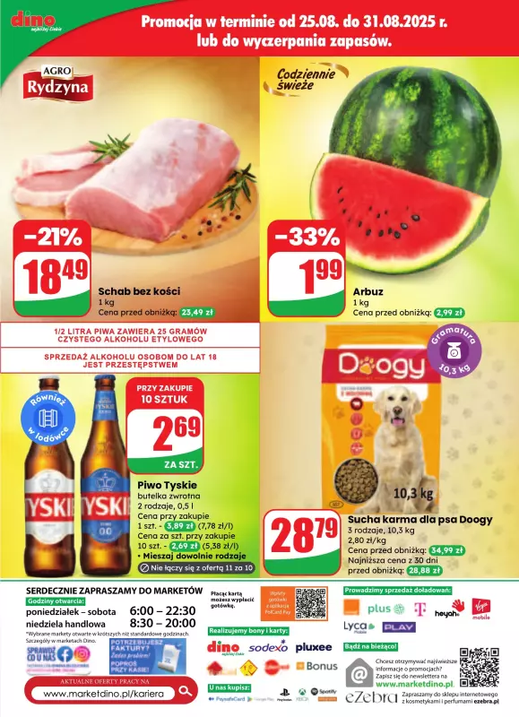 Dino - gazetka promocyjna Gazetka od środy 27.08 do wtorku 02.09 - strona 67