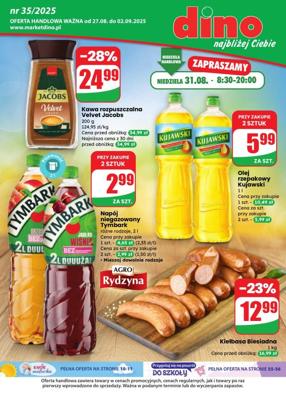 Dino - gazetka promocyjna Gazetka od środy 27.08 do wtorku 02.09