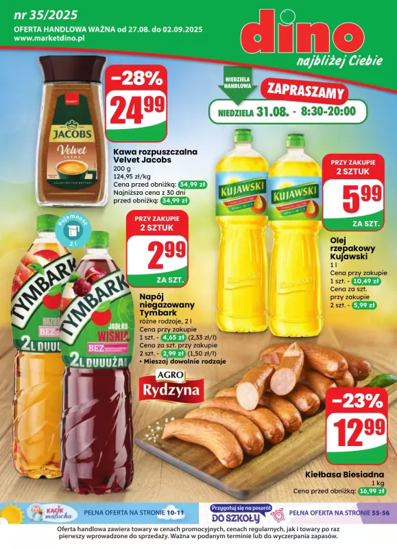 Dino - gazetka promocyjna Gazetka od środy 27.08 do wtorku 02.09