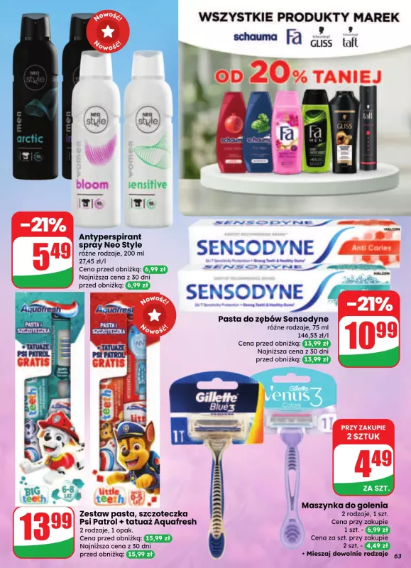 Dino - gazetka promocyjna Gazetka od środy 27.08 do wtorku 02.09 - strona 63