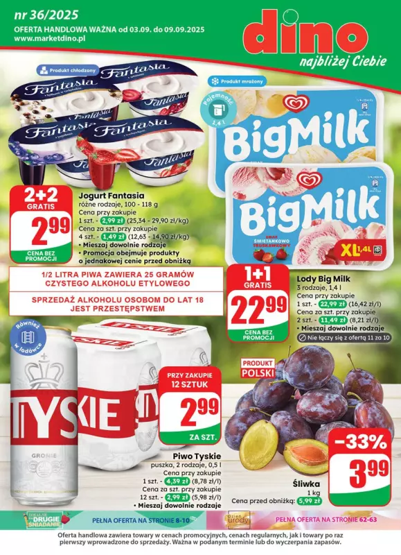 Dino - gazetka promocyjna Gazetka od środy 03.09 do wtorku 09.09
