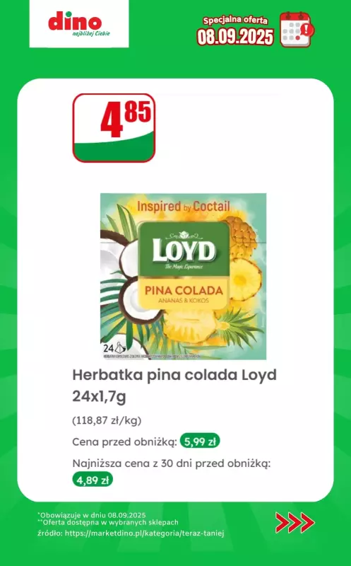 Dino - gazetka promocyjna Specjalna oferta na 08.09.2025 - promocje spoza gazetki od poniedziałku 08.09 do poniedziałku 08.09 - strona 5