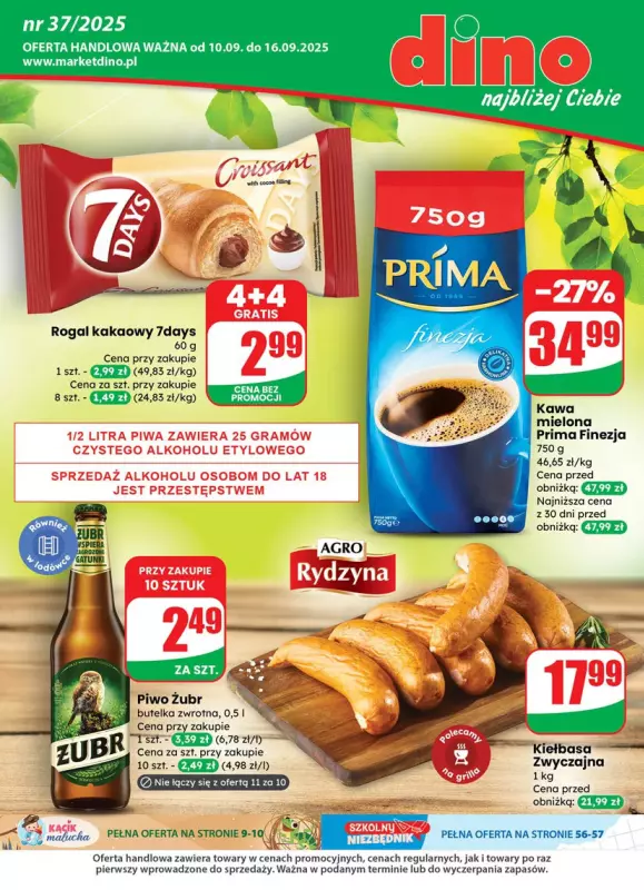 Dino - gazetka promocyjna Gazetka od środy 10.09 do wtorku 16.09